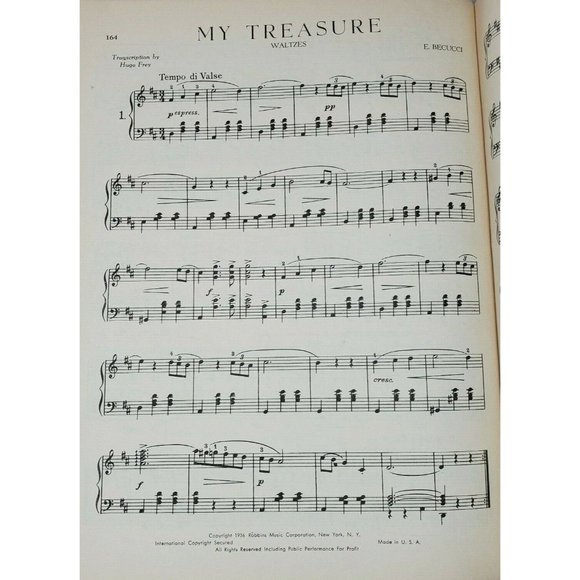 1936 Mammoth Series #1 Robbins Mammoth Collection Of Famous Piano Music Book - Picture 11 of 12